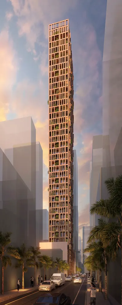 Croqui conceitual Auris Residenze - estudo de volumetria