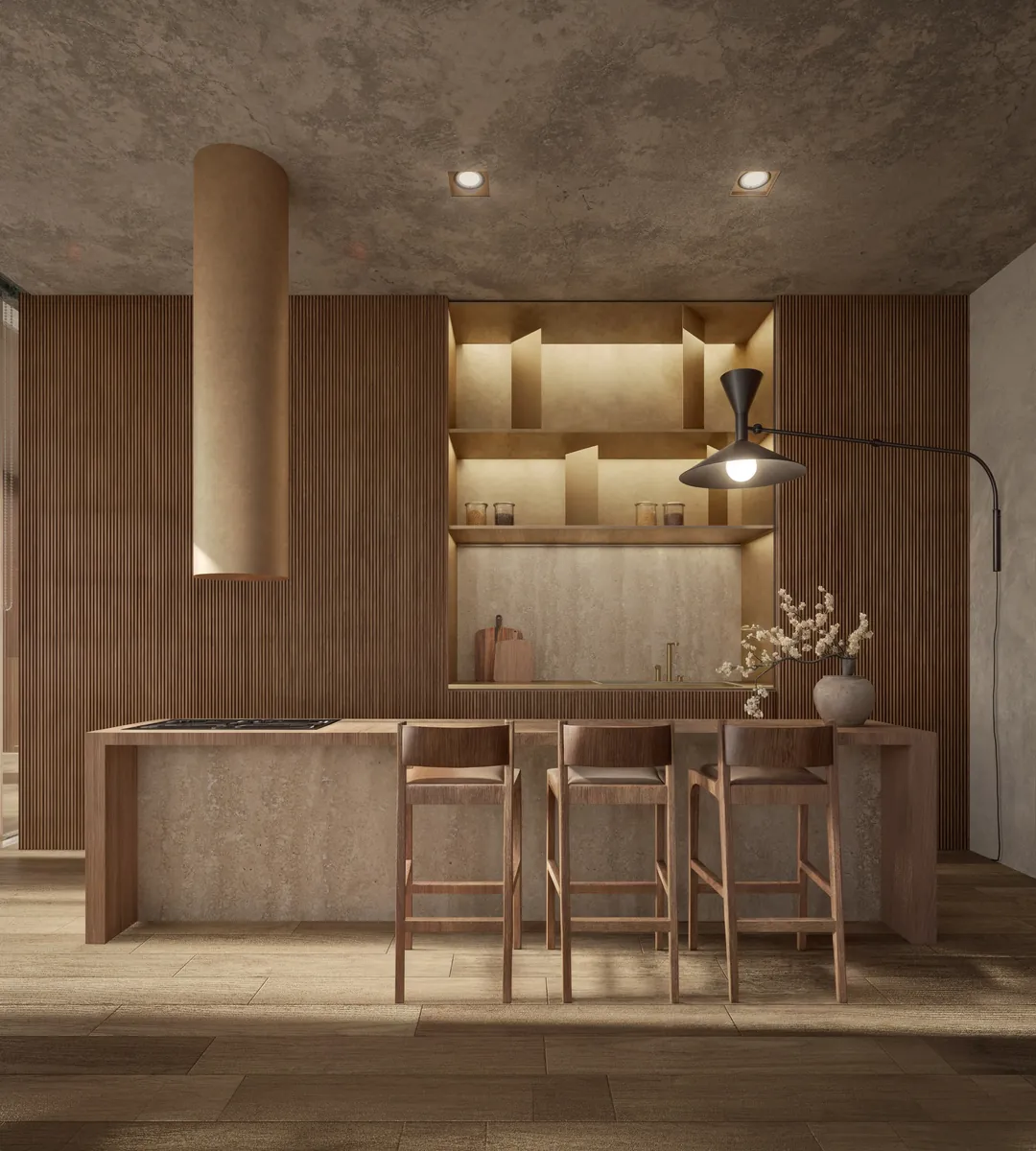 Cozinha integrada Auris Residenze - acabamentos italianos