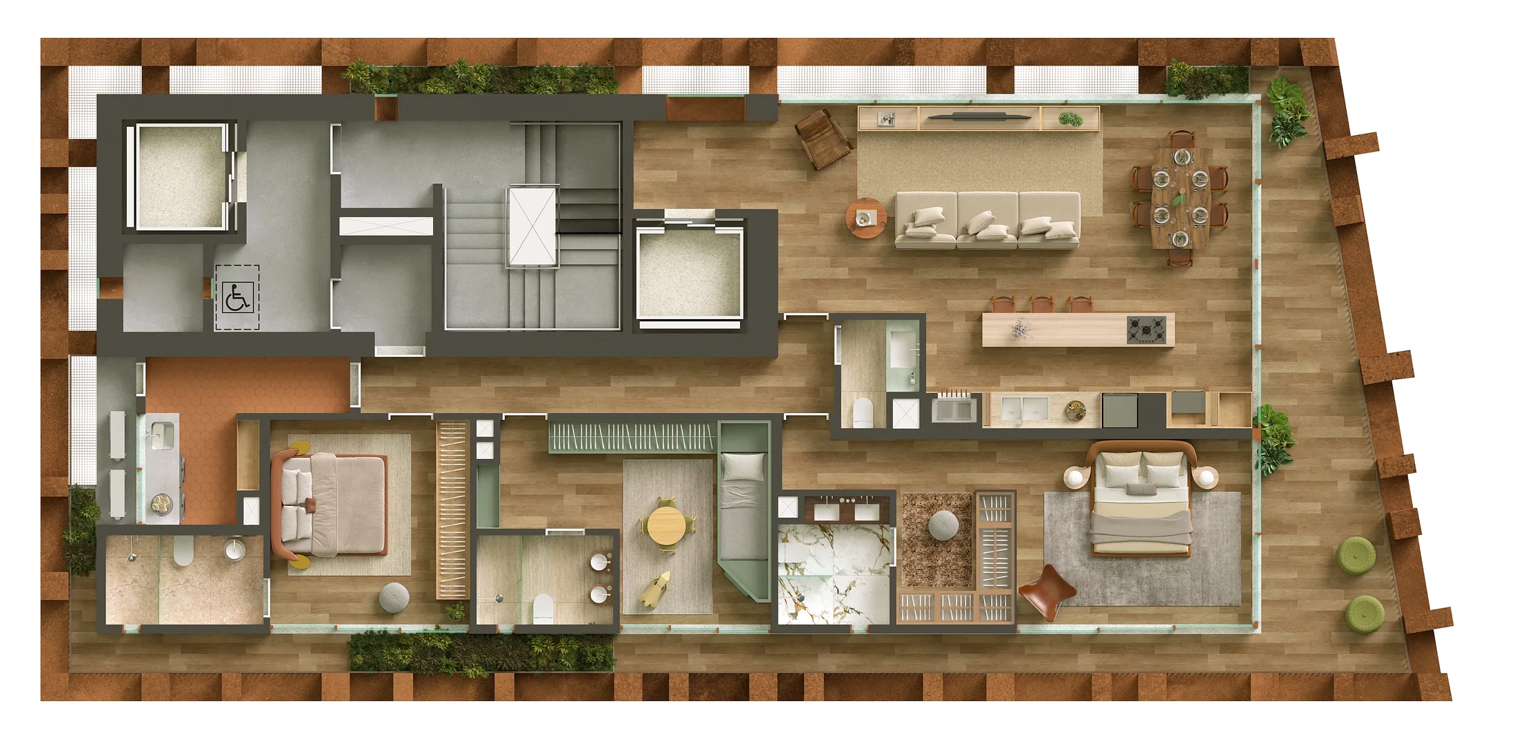 Planta baixa Auris Residenze 187m² 3 suítes Balneário Camboriú