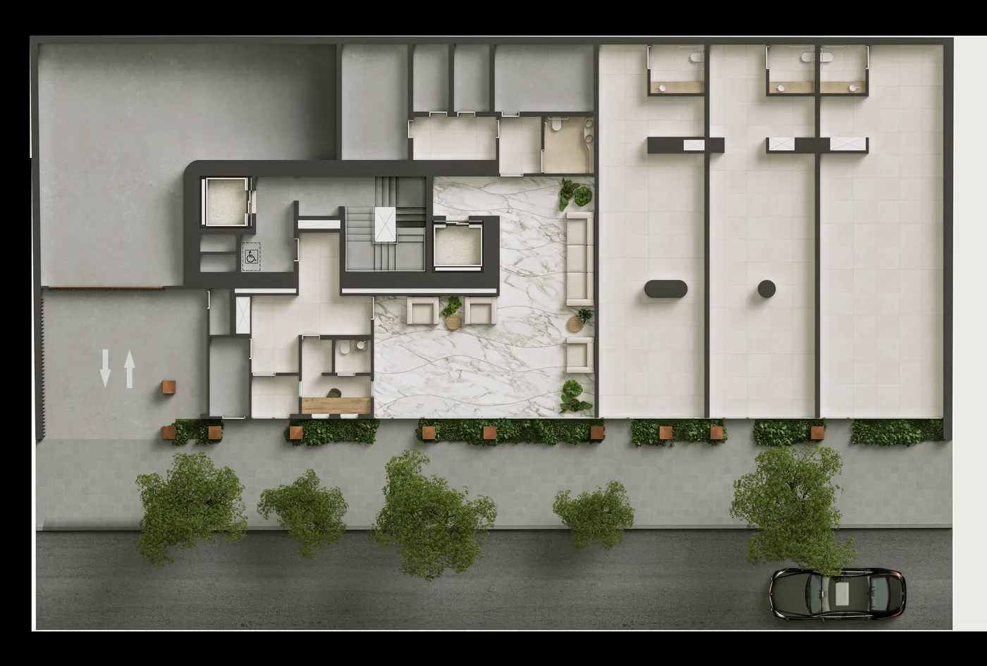 Planta do pavimento térreo Auris Residenze